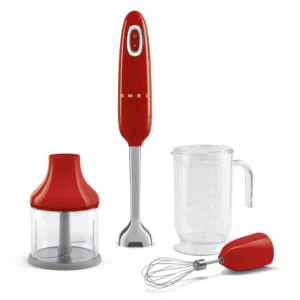 HBF03RDEU Le Mixeur plongeant Rouge brillant avec accessoires de SMEG