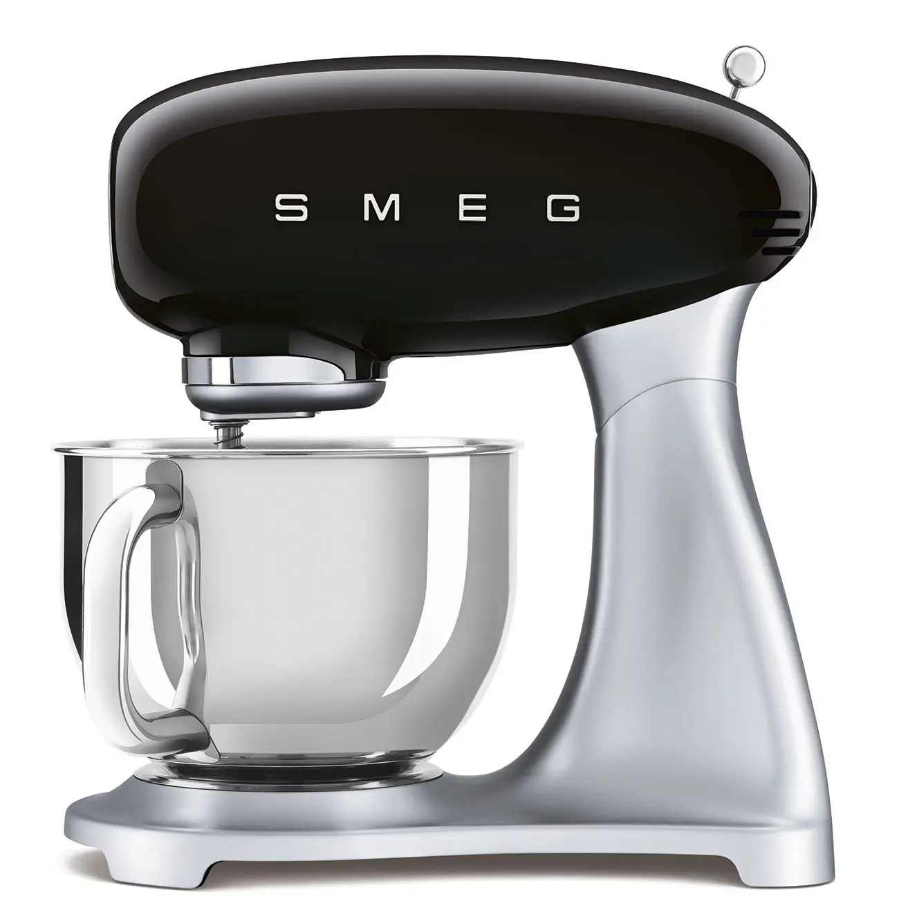 SMF02BLEU Le Robot sur socle Noir brillant de SMEG