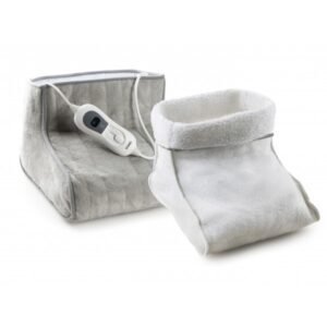 DO635V - Chausson chauffant gris teddy - DOMO