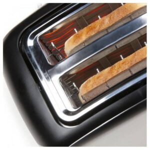 DO959T - Grille-pain rétro inox brossé - 2 fentes - DOMO