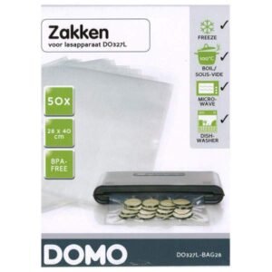 DO327LBAG28 - 50 sacs pour machine à mise sous vide DO327L Larg. 28 cm - DOMO