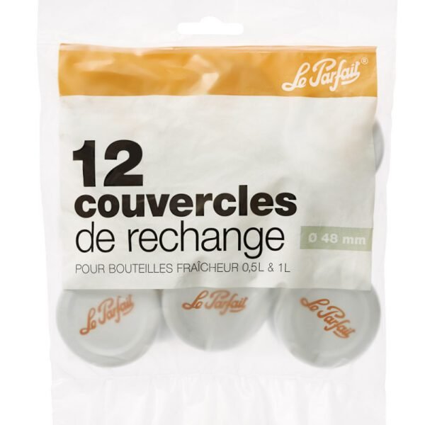 12 couvercles pour bouteille fraîcheur 4,8 cm LE PARFAIT