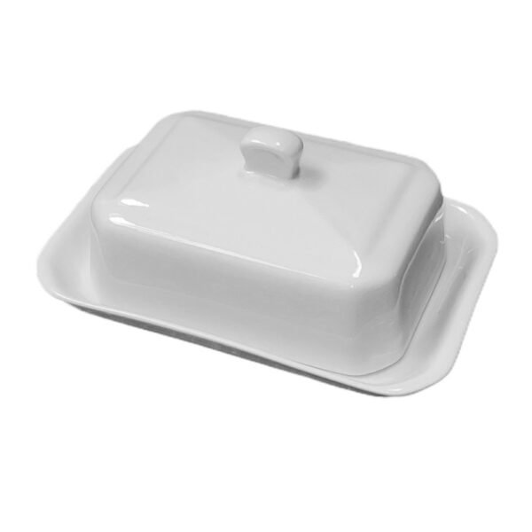 Beurrier rectangle bouton 250 g PROCELAINE GIRARD