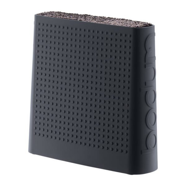 Bloc de couteau universel noir avec insert en brosse BODUM