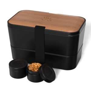 Bento Encastrable 1,5 l noir et bois de cerisier UMAMI