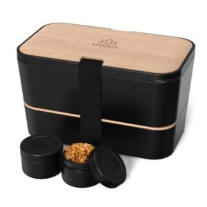 Bento Encastrable 1,5 l noir et bois de noyer UMAMI