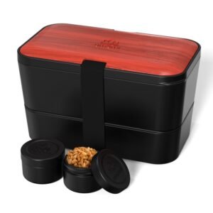 Bento Encastrable 1,5 l noir et bois de rose UMAMI