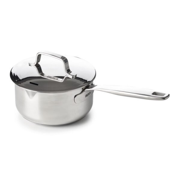 Casserole avec bec verseur et son couvercle Maestro 16 cm en inox BEKA