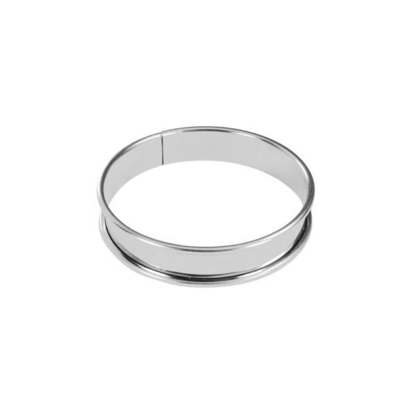 Cercle à tarte bord roulé 6 cm en inox DE BUYER