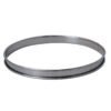 Cercle à tarte perforé bord roulé 28 cm en inox DE BUYER