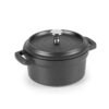 Cocotte 10 cm en fonte noir LACOR