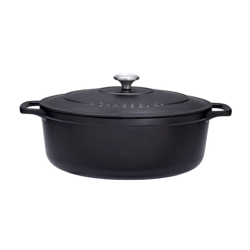 Cocotte ovale 33 cm chasseur noir interieur noir CHASSEUR