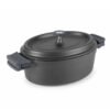 Cocotte ovale 3.5 litres en fonte d'aluminium avec couvercle LACOR