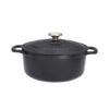 Cocotte ronde 24 cm chasseur noir interieur noir CHASSEUR
