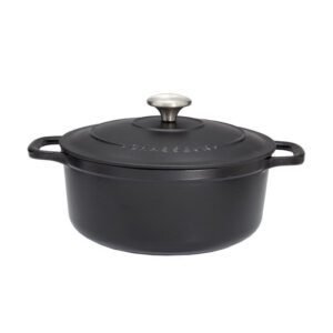 Cocotte ronde 26 cm chasseur noir interieur noir CHASSEUR