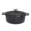 Cocotte ronde 28 cm chasseur noir interieur noir CHASSEUR