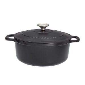 Cocotte ronde 28 cm chasseur noir interieur noir CHASSEUR