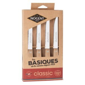 Coffret Classic Hêtre 4 couteaux steack nogent