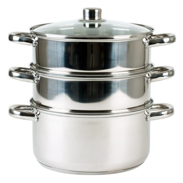 Combiné vapeur inox 24 cm 3 compartiments TREND'UP
