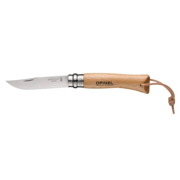 Couteau Baroudeur N°07 lame 8 cm avec lien en cuir OPINEL