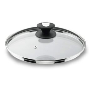 Couvercle en verre bord inox 14 cm LACOR