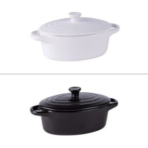 Mini cocotte ovale 16 cm en grès (lot de 2) TABLE PASSION