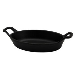 Mini plat ovale en fonte noir mat 15 cm BAUMALU