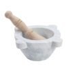 Mortier en marbre 16 cm avec pilon en bois TREND'UP