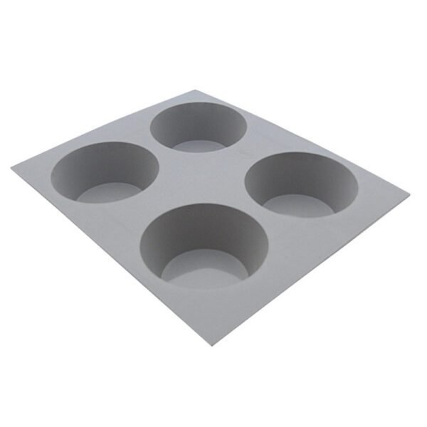 Moule pour 4 mini muffins en silicone elastomoules DE BUYER