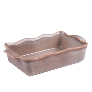 Plat à four rectangle Ely 27x15x7 cm brun TABLE PASSION