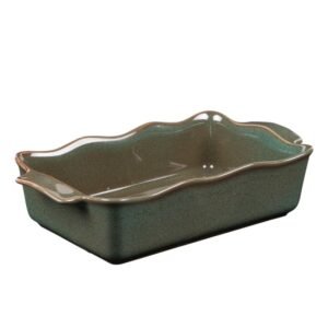 Plat à four rectangle Ely 27x15x7 cm vert TABLE PASSION