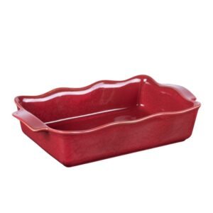 Plat à four rectangle Ely 36x21x8 cm rouge TABLE PASSION
