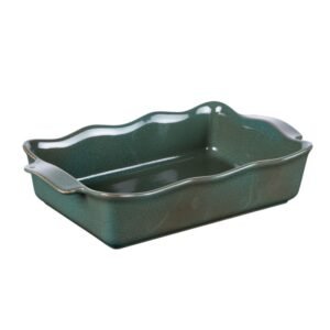 Plat à four rectangle Ely 36x21x8 cm vert TABLE PASSION