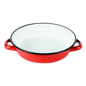 140070 - Plat à œuf émaillé 14 cm rouge BEKA