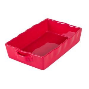 Plat à four rectangle Gusto 32x21 cm rouge TABLE PASSION