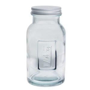 Pot en verre recyclé 0,25 l avec couvercle vissable TABLE PASSION