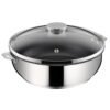Sauteuse Salvaspazio+ Météorite avec son couvercle 28 cm en inox LAGOSTINA
