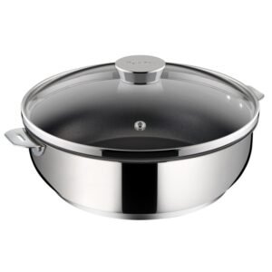 Sauteuse Salvaspazio+ Météorite avec son couvercle 28 cm en inox LAGOSTINA