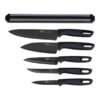 Set 5 couteaux + barre magnétique lame en titanium TABLE PASSION