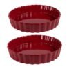 Set de 2 tourtières Rouge 24,5 et 28 cm TABLE PASSION