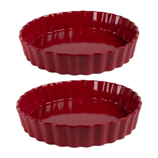 Set de 2 tourtières Rouge 24,5 et 28 cm TABLE PASSION
