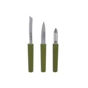 Set de 3 pièces en inox Eco-responsable office, éplucheur, tomate vert JEAN DUBOST