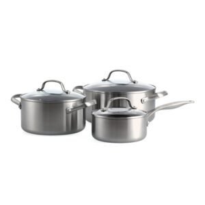 Série de 3 pièces Geneva : Casserole 16 cm + Faitout 20 et 24cm GREENPAN