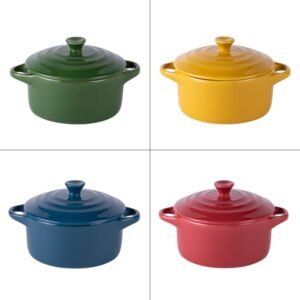 Set de 4 mini cocottes old 9 cm en grès TABLE PASSION