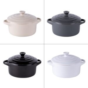 Set de 4 mini cocottes zen 9 cm en grès TABLE PASSION