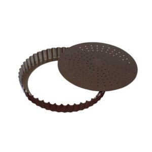 Moule à tarte rond cannelé fond mobile 32 cm GOBEL