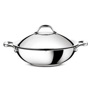 Wok Accademia Logofusion avec son couvercle 5 L LAGOSTINA