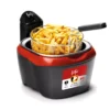 F918RR2DUO Fil - Friteuse à bain d'huile rouge - couvercle DUOFIL - 3L 3200W - frifri